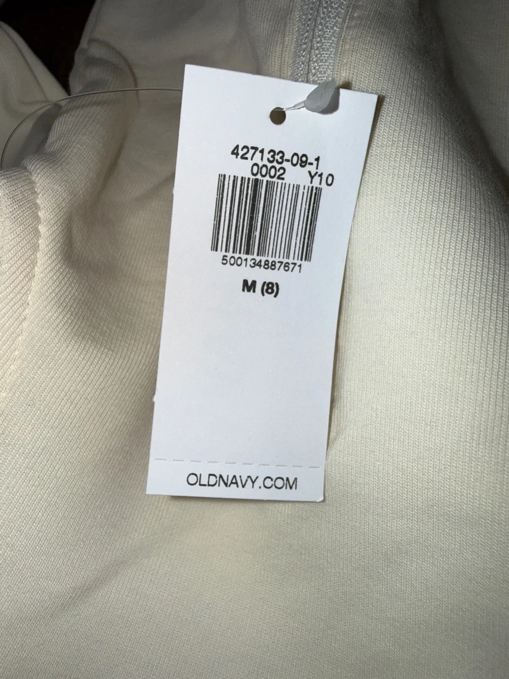 Active dynamic lightweight fleece girls size 8 medium soft zip up NWT hood cream